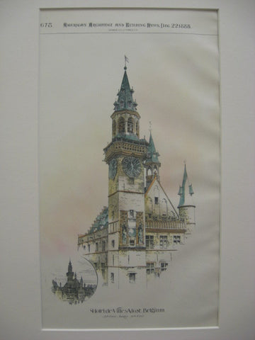 Hotel de Ville, Alost, Belgium, EUR, 1888