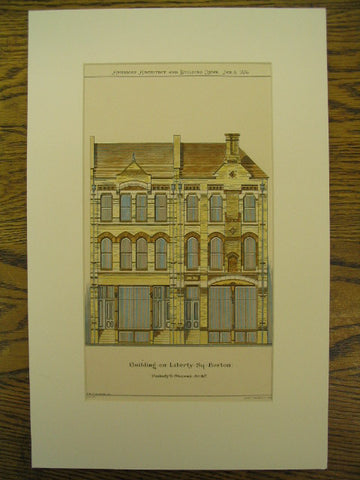 Building on Liberty Square, Boston, MA, 1876, Peabody & Stearns