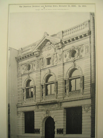 Offices of the Real Estate Title Insurance Co. on Chestnut Street, Philadelphia, PA, 1898, John T. Windrum