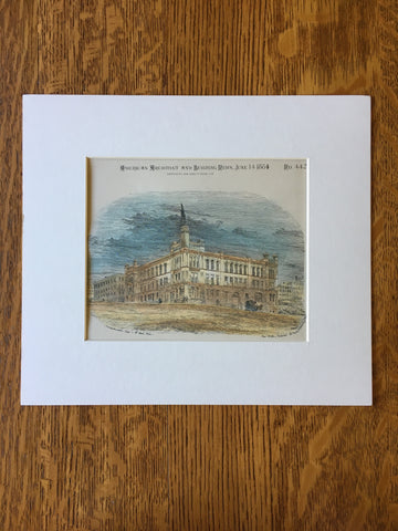 US Quartermaster Depot, St Paul, MN, 1884, George Wirth, Original, Hand Colored