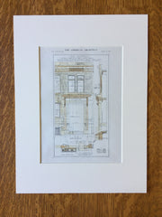Eye Hospital, 57th St & 10th Ave, New York, Crow Lewis Wickenhoefer, Original, Hand Colored