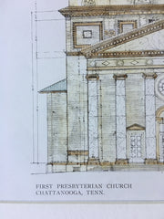 First Presbyterian Church, Chattanooga, TN, 1909, McKim, Mead & White, Original