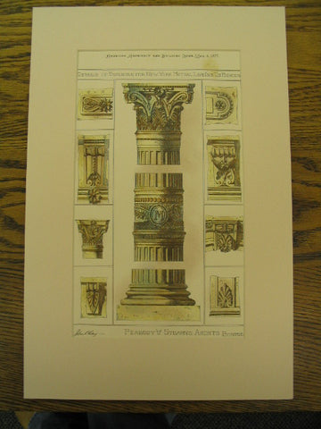 Details of Building for New York Mutual Life Ins. Co., Boston, MA, 1877, Peabody & Stearns