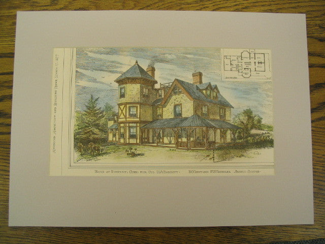 House at Pomfret, Conn. for Col. H.A. Babbitt, Pomfret, CT, 1877, E.C. Cabot and F.W. Chandler