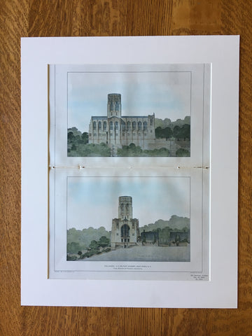 US Military Academy, West Point, NY, 1903, Cram, Goodhue & Ferguson, Original, Hand Colored