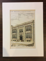 Hobart & Pennington Offices, Paterson, NJ, 1880, Original, Hand Colored