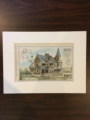 Residence, G W Van Slyke, Madison Ave, Albany, NY, 1880, A W Fuller, Original