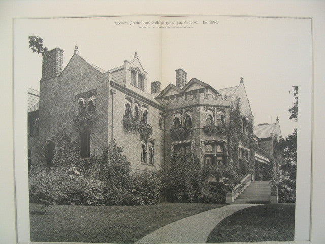 Terrace: Wyndhurst, House of John Sloane, ESQ., Lenox, MA, 1900