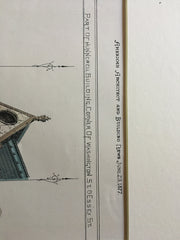 Hunnewell Building, Washington St & Essex St, Boston, MA, Sturgis & Brigham, Original, Hand Colored