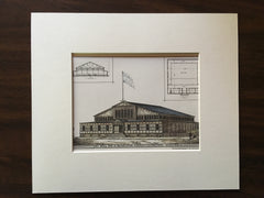 Hoffer Skating Rink for Samuel T Clark, 1878, Original, Hand Colored
