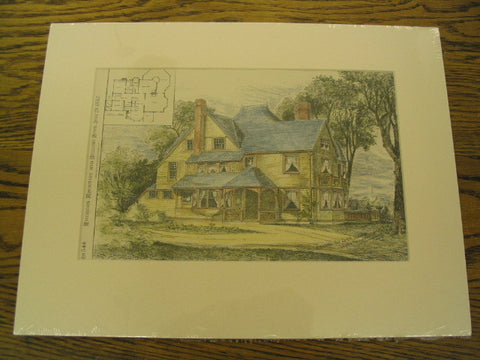 Sketch for Mr. J.G. Mitchell, MA, 1882, E.C. Cabot and F.W. Chandler