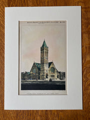 Hollond Church, Philadelphia, PA, 1892, David Gendell, Original Hand Colored