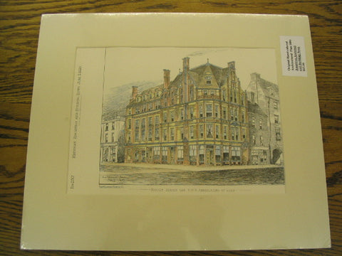 Sketch for YMCA at Lynn, New York, NY, 1880, George Wetherell
