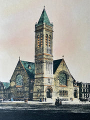 Hollond Church, Philadelphia, PA, 1892, David Gendell, Original Hand Colored
