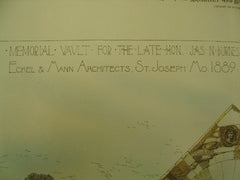 Memorial Vault for the Late Hon. Jas. N. Burnes, St. Joseph, MO, 1890, Eckel and Mann