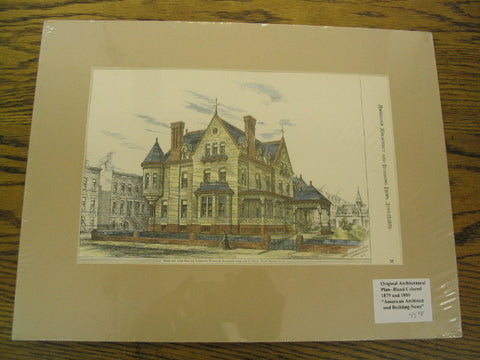 Design for House at Corner of Walton Avenue and 149th Street, New York, NY, 1879, H.F. Kilburn