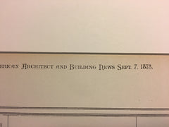 L Clephane Residence, Washington DC, 1878, J Fraser, Architect, Original