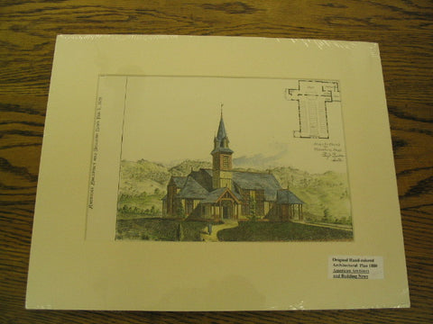 Design for Church in Wilbraham, Mass, Wilbraham, MA, 1879, Ferry & Gardner