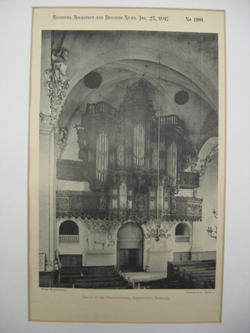 Frelserkirche Organ, Copenhagen, Denmark, EUR, 1897, Neumann and Company