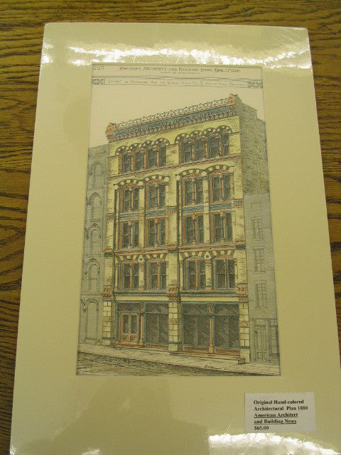 Store on Woodward Ave. for Detroit Stove Co., Detroit, MI, 1880, Julius Hess