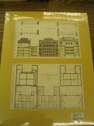 Design for a Model Public School Building, Philadelphia, PA, 1880, Robert Brown