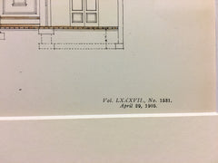 Carroll Park Branch Library, Brooklyn, NY, 1905, Original, Hand Colored