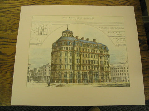 Mason Building, Liberty Square, Boston, MA, 1880, W.G. Preston