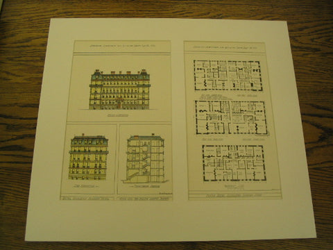 Hotel Hamilton, Boston, MA, 1876, Ware & Van Brunt
