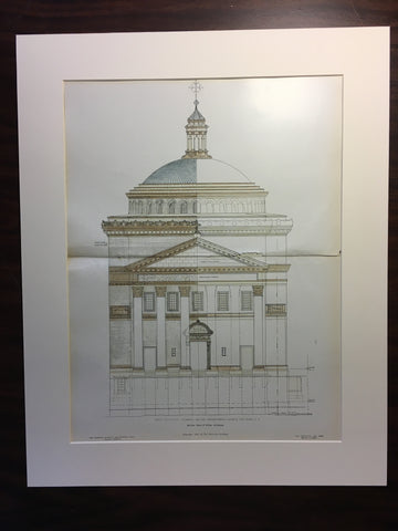 Madison Square Presbyterian, NY, 1905, McKim Mead White, Original, Hand Colored