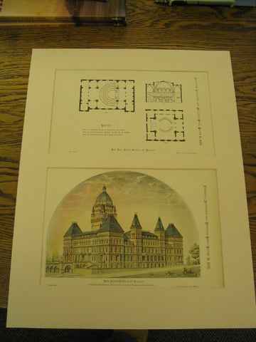 New State Capitol at Albany, General Persepctive View, Showing the Proposed Alterations, Albany, NY, 1876, n/a