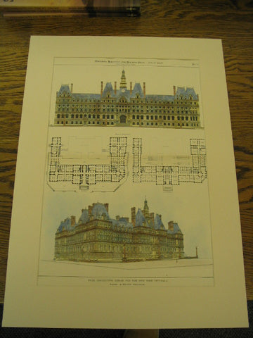 Prize Competitive Design for the New York City Hall, New York, NY, 1897, Rankin & Kellogg