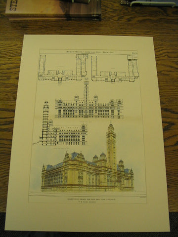 Competitive Design for the New York City Hall (b), New York, NY, 1897, T.M. Clark