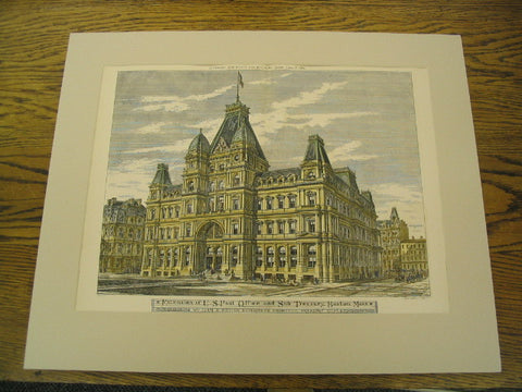 Extension of U.S. Post Office and Sub Treasury, Boston, MA, 1876, W.A. Potter