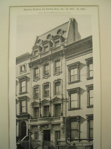 Number 32 East 36th Street, New York, NY, 1900, George A. Freeman