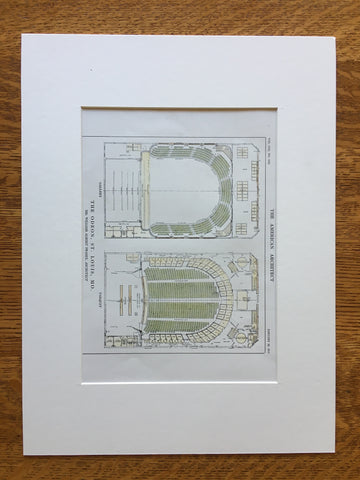 Odeon, St Louis, MO, 1913, William A Swasey, Architect, Original Hand Colored