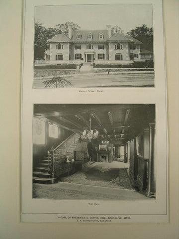 House of Frederick S. Coffin, ESQ., Brookline, MA, 1900, J. A. Schweinfurth