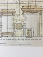 American Security & Trust, Washington DC, 1905, Original Hand Colored