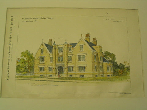 St. Margaret's House, St. Luke's Episcopal Church, Germantown, PA, 1895, George T. Pearson