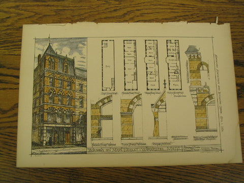 Building on Main Street, Worcester, MA, 1876, Stephen C. Earle and James E. Fuller