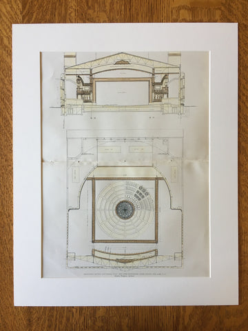 New York Hippodrome, 6th Ave, Trans. Section & Ceiling, 1905 Thompson, Original