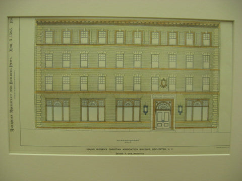 Proposed Building for the Young Women's Christian Association, Rochester, NY, 1898, George T. Otis