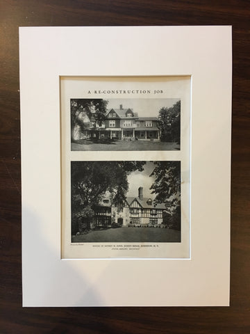House of Sidney Sonn, Sunny Ridge, Harrison, NY, 1929, Julius Gregory, Architect.  Original, Lithograph