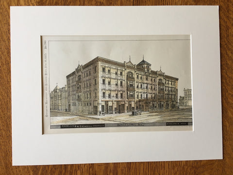 Skiles Lindley Building, Minneapolis, MN, 1883, Wilson & Kimball, Original Plan