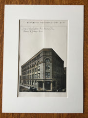 Store, R H White & Co, Boston, MA, 1883, Peabody & Stearns, Original Plan Hand Colored