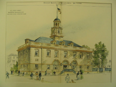 U. S. Post Office, Brockton, MA, 1898, James Knox Taylor