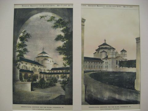 Pennsylvania Institute for the Blind, Overbrook, PA, 1897, Cope and Stewardson