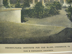 Pennsylvania Institute for the Blind, Overbrook, PA, 1897, Cope and Stewardson