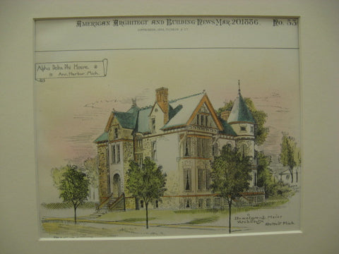 Alpha Delti Phi House, Ann Arbor, MI, 1886, Donaldson and Meier
