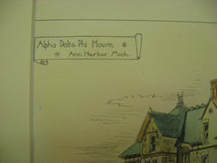 Alpha Delti Phi House, Ann Arbor, MI, 1886, Donaldson and Meier