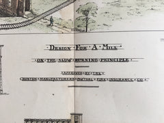 Mill, Slow Burning Principle, Boston, MA, 1879, Original, Hand Colored